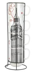 Чашка Limited Edition LONDON /НАБІР/4х420 мл на метал. підставці (B1163-09359-2)
