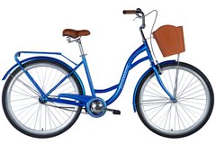 Велосипед ST 28" Dorozhnik AQUAMARINE з багажником задн St з кошиком Pl з крилом St 2024 (синій)