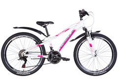 Велосипед ST 24" Formula FOREST AM Vbr с крылом Pl 2022 (бело-розовый)
