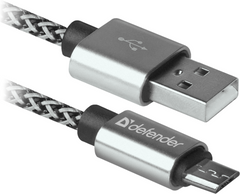 Кабель Defender USB08-03T PRO USB2.0,AM-MicroBM White, 1m (87803)