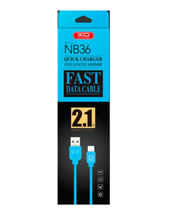 Кабель USB XO NB36 lightning 1m 2.1A Blue