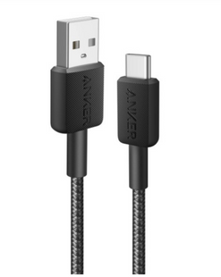 Кабель Anker 322 USB-A to USB-C - 0.9m Nylon Black
