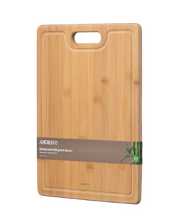 Доска кухонная с желобом Ardesto Midori, 33х24х1.5см, бамбук