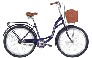 Велосипед ST 28" Dorozhnik AQUAMARINE LITE BH рама-19" синій з багажником задн St з корзиною Pl з крилом St 2024