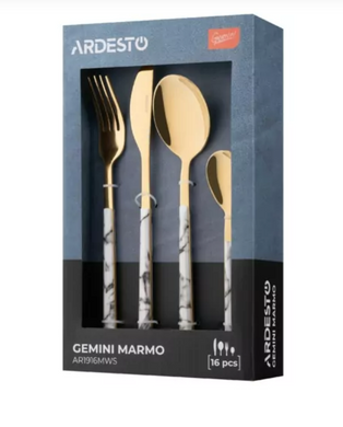 Набор столовых приборов ARDESTO Gemini Marmo AR1916MWS
