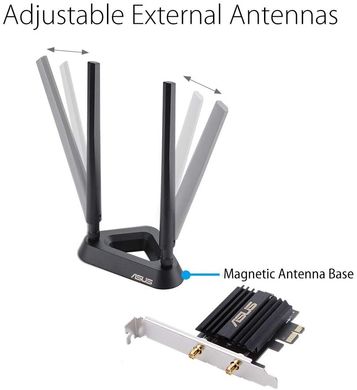 Беспроводной сетевой адаптер Asus PCE-AX58BT AX3000 WiFi6 WPA3 Bluetooth 5.0 MU-MIMO OFDMA