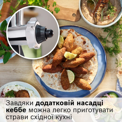 М'ясорубка Bosch MultiPower Серія 6 MFWS650B з насадкою соковижималкою