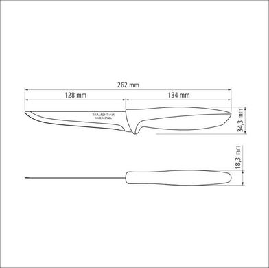 Набор ножей обвалочных Tramontina Plenus light grey, 127 мм - 12 шт.