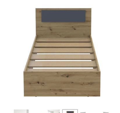 Ліжко Doros Ронді Односпальне Дуб Артізан/Антрацит 90&times;200 (44900530) (DRS-012166)
