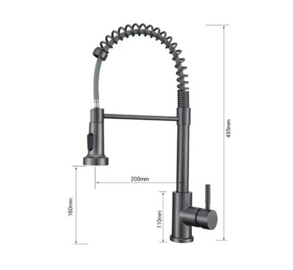 Смеситель VENTOLUX KFPFH07 PVD BK 2F