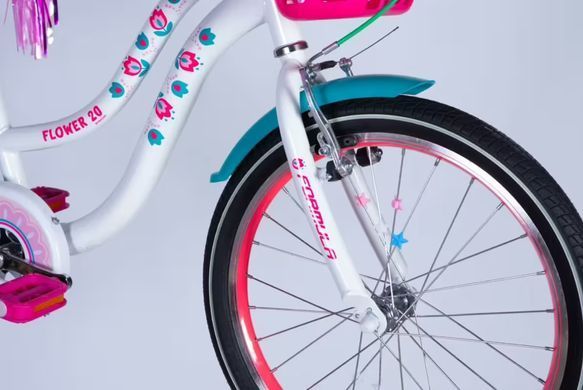 Велосипед ST 20" Formula Kid FLOWER PREMIUM BH рама-10" білий з рожевим та бірюзовим 2026