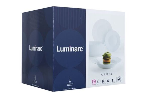 Сервиз Luminarc CADIX /19 пр. (гл.суп.тарелка) (L0300)