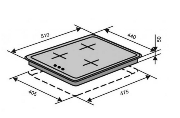 Газова варильна поверхня VENTOLUX HG430-G3G CEST (IVORY)