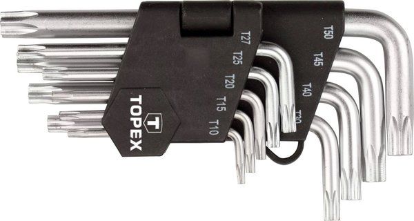 Набір ключів шестигранних Topex Torx, набір 9 шт (35D960)