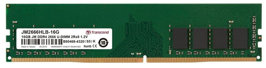 Оперативний запам'ятовувальний пристрій Transcend DDR4 16GB (JM2666HLB-16G)