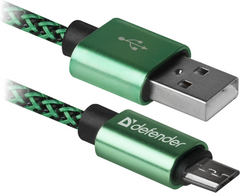 Кабель Defender USB08-03T USB(AM)-MicroBM 1.0m, Green (87804)
