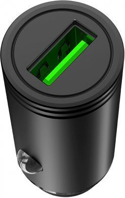Автомобільний зарядний пристрій XO CC39 1USB 18W QC3.0 + lightning cable Black