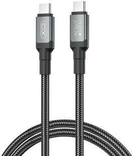 Кабель XO NBQ264A High Power Braided Type-C to Type-C - 240W - 2m Black