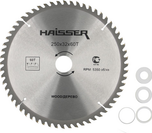 Диск пильный по дереву Haisser 250х32 60 зуб
