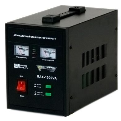 Стабилизатор напряжения Forte MAX-1000VA NEW, релейного типа, мощность 1000 ВА