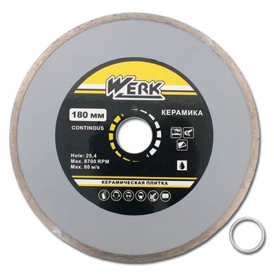 Алмазний диск Werk Ceramics 1A1R WE110122 180x5x25.4 мм