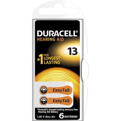 Батарейка Duracell HA 13 уп. 6 шт.