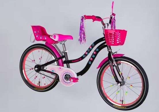 Велосипед ST 20" Formula Kid FLOWER PREMIUM BH рама-10" чорний з рожевим 2026