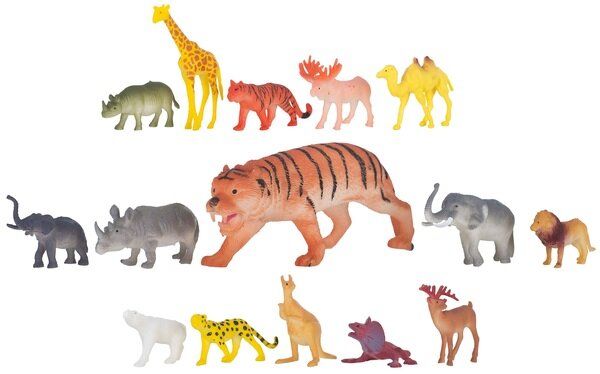 Игровые фигурки Dingua набор Дикие животные 15 шт