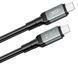 Кабель XO NBQ264A High Power Braided Type-C to Type-C - 240W - 2m Black фото 3