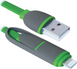 Кабель Defender USB10-03BP USB(AM)-MicroUSB+Lightning зеленый 1м фото 2