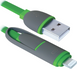 Кабель Defender USB10-03BP USB(AM)-MicroUSB+Lightning зелений 1м фото 2