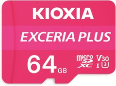 Карта памяти Kioxia Exceria plus microSDXC 64GB Class 10 + SD адаптер