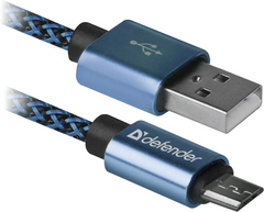 Кабель Defender USB08-03T USB(AM)-MicroBM 1.0m, Blue (87805)