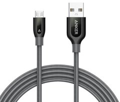 кабель ANKER Powerline+ Micro USB - 1.8м V3 (Сірий)