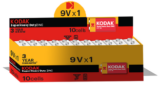Батарейка Kodak EXTRA HEAVY DUTY 6F22 1 шт. коробка