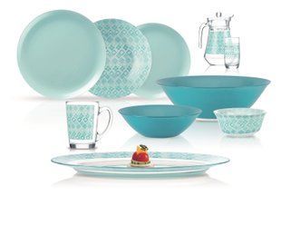 Сервиз столовый Luminarc Simply Fantasia Turquoise, 46 предметов