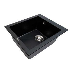 Кухонная мойка Ventolux AMORE (BLACK QUARTZ) 500x410x190