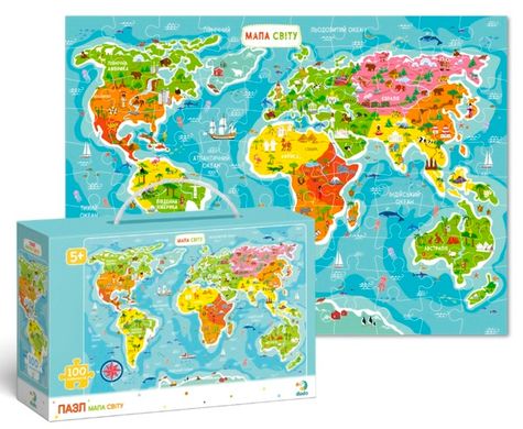 Пазл Dodo Мапа Світу, 100 шт (300110)