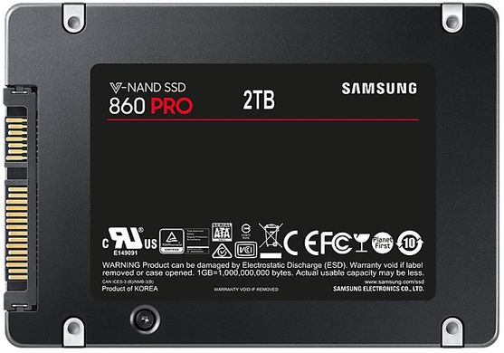SSD внутренние Samsung 860 PRO 2TB SATAIII MLC (MZ-76P2T0BW)