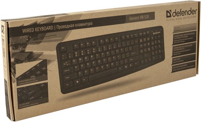 Клавиатура Defender Element HB-520 PS/2 B Black (45520)