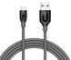 кабель Anker Powerline+ Micro USB - 1.8м V3 (Сірий) фото 1